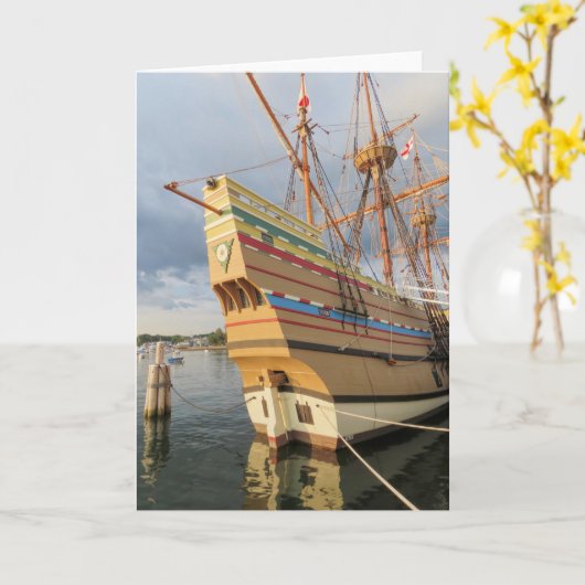 Mayflower II am Staat Karte (Gelbe Blume)