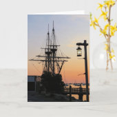 Mayflower II im Morgengrauen Karte (Gelbe Blume)