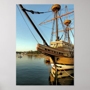 Mayflower II und ihr Shallop Poster