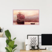 Mayflower im Hudson Harbor Poster (Heimbüro)
