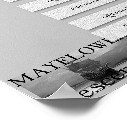 Mayflower Line- 16 Generationen Poster (Ecke)