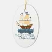 Mayflower Nachkomme Keramikornament (Links)