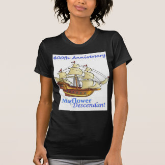 Mayflower Nachkomme-Segelschiff-Jahrestag T-Shirt