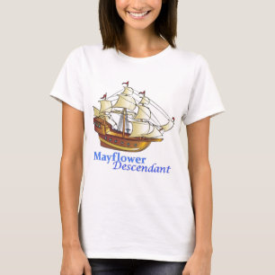 Mayflower Nachkomme-Segelschiff T-Shirt