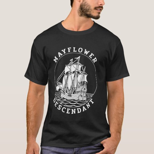 Mayflower-Nachkomme T-Shirt (Vorderseite)