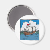 Mayflower Ocean Voyage Magnet (Vorderseite/Rückseite)