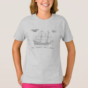 Mayflower - Schiff Bauplan Pläne SD T-Shirt