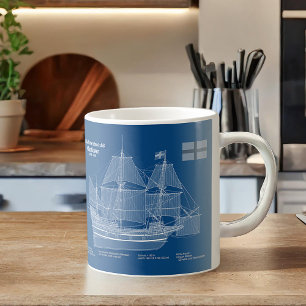 Mayflower - Schiffs-Blueprint-Pläne ABD Kaffeetasse