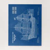 Mayflower - Schiffs-Blueprint-Pläne ABD Puzzle (Vertikal)