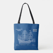 Mayflower - Schiffs-Blueprint-Pläne ABD Tasche (Rückseite)