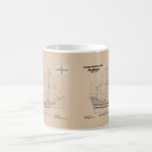 Mayflower - SchiffskBlueprint-Pläne SD Kaffeetasse (Mittel)