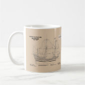 Mayflower - SchiffskBlueprint-Pläne SD Kaffeetasse (Links)