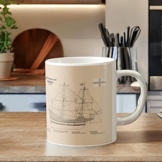 Mayflower - SchiffskBlueprint-Pläne SD Kaffeetasse