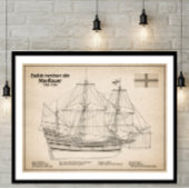 Mayflower - SchiffskBlueprint-Pläne SD Poster