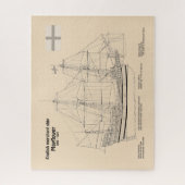 Mayflower - SchiffskBlueprint-Pläne SD Puzzle (Vertikal)