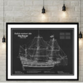 Mayflower - Schiffsplan PD Fotodruck