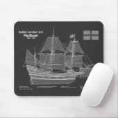 Mayflower - Schiffsplan PD Mousepad (Mit Mouse)