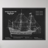 Mayflower - Schiffsplan PD Poster (Vorne)