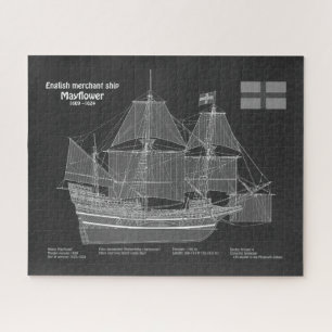 Mayflower - Schiffsplan PD Puzzle