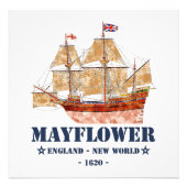 Mayflower Tall Ship - England in New World im Jahr Fotodruck (Vorne)