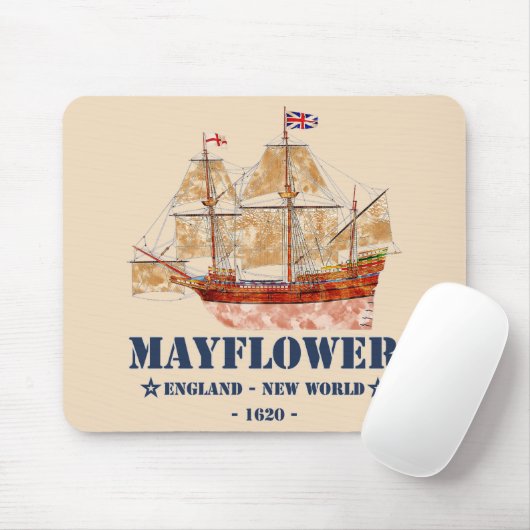 Mayflower Tall Ship - England in New World im Jahr Mousepad (Mit Mouse)
