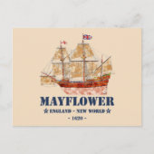 Mayflower Tall Ship - England in New World im Jahr Postkarte (Vorderseite)