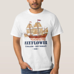 Mayflower Tall Ship - England in New World im Jahr T-Shirt