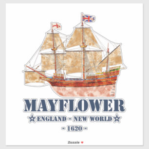 Mayflower Tallship - England in die Neue Welt 1620 Aufkleber