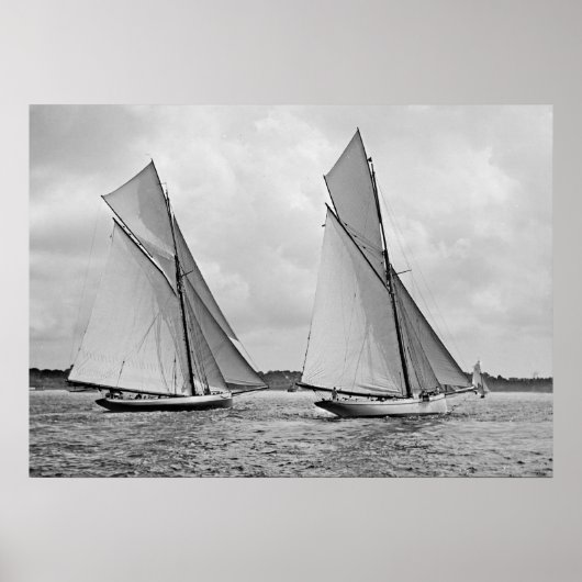 Mayflower und Galatea starten den America's Cup 18 Poster (Vorne)