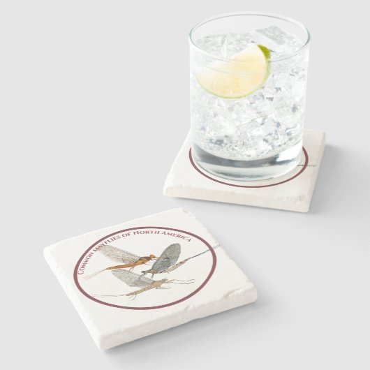 Mayfly-Untersetzer Steinuntersetzer (Seitenansicht)