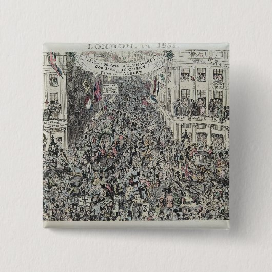 Mayhews großes Exhibiton, London, 1851 Button (Vorderseite)