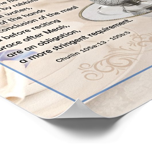 Mayim Achronim Last Waters Talmud Quote Art Poster (Ecke)