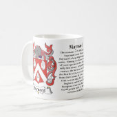 Maynard Familien-Wappen Tasse (Vorderseite Links)