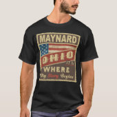 MAYNARD, OH Hier beginnt meine Geschichte T-Shirt (Vorderseite)