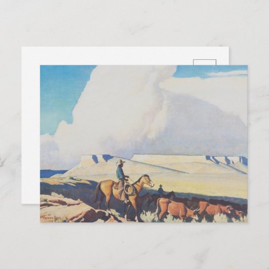 MaynardDixon Open Range Classic Western Landschaft Postkarte (Vorne/Hinten)