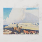 MaynardDixon Open Range Classic Western Landschaft Postkarte (Vorderseite)