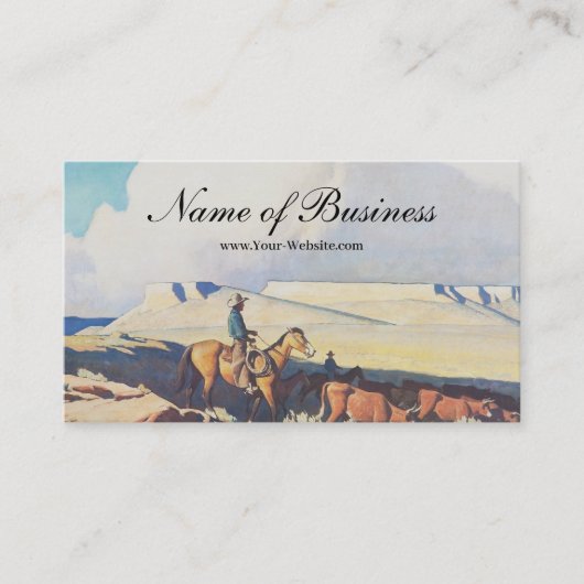 MaynardDixon Open Range Classic Western Landschaft Visitenkarte (Vorderseite)
