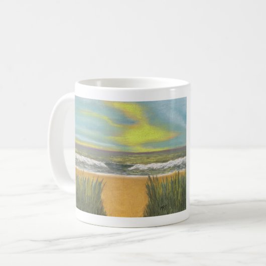 Mayo Beach Wellfleet Cape Cod Painting Kaffeetasse (Vorderseite Links)