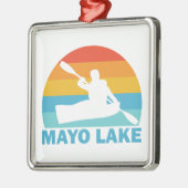 Mayo Lake North Carolina Kayak Ornament Aus Metall (Links)