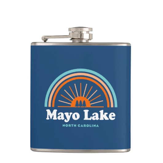 Mayo Lake North Carolina Rainbow Flachmann (Vorderseite)