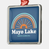 Mayo Lake North Carolina Rainbow Ornament Aus Metall (Links)