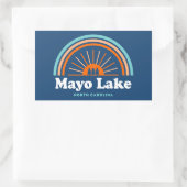 Mayo Lake North Carolina Rainbow Rechteckiger Aufkleber (Tasche)