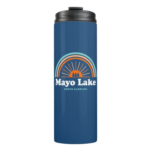 Mayo Lake North Carolina Rainbow Thermosbecher (Vorderseite)