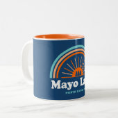 Mayo Lake North Carolina Rainbow Zweifarbige Tasse (Vorderseite Links)