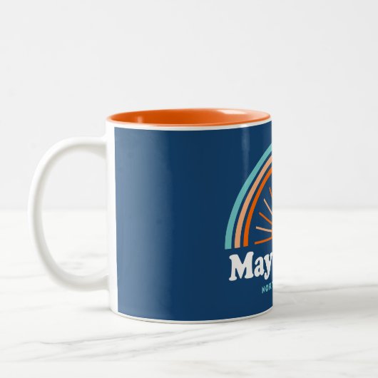 Mayo Lake North Carolina Rainbow Zweifarbige Tasse (Links)
