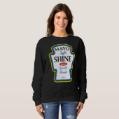 Mayo Light Shine Christlich Parody Label Flasche Sweatshirt (Vorne ganz)