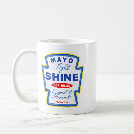 Mayo Light Shine For Jesus Christian Condiment Gro Kaffeetasse (Links)