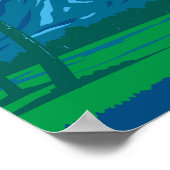 Mayon Volcanes Philippinen Reisen Kunst Vintag Poster (Ecke)