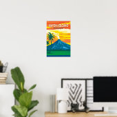 Mayon Volcanes Philippinen Reisen Kunst Vintag Poster (Heimbüro)