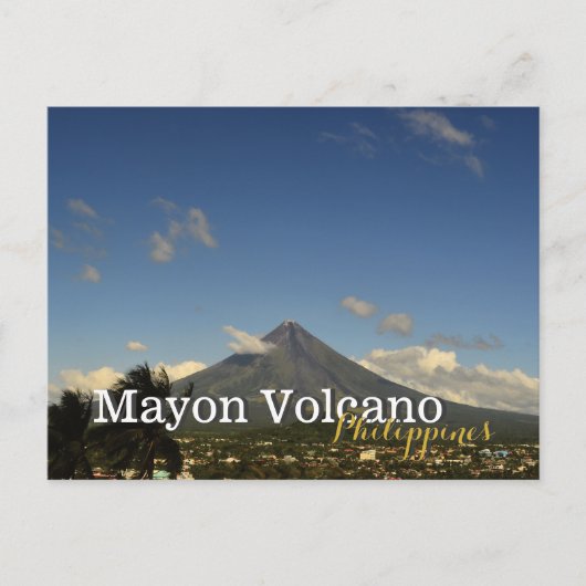 Mayon Volcano Albay Bicol Philippines Postkarte (Vorderseite)